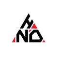 HNO triangle letter logo design with triangle shape. HNO triangle logo design monogram. HNO triangle vector logo template with red Royalty Free Stock Photo