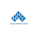 HNY letter logo design on WHITE background. HNY creative initials letter logo concept.