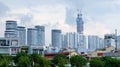 Ho Chi MIinh City, Vietnam - December 5, 2017. Skyline aerial view on new skyscrapers in new district Royalty Free Stock Photo