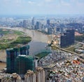 Ho Chi Minh City Aerial City & Saigon River View 1