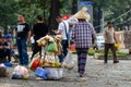 Sidewalk street seller Ho Chi Minh City Royalty Free Stock Photo