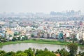 Ho Chi Minh city skyline in early morning foggy, Vietnam.