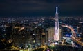 Ho Chi Minh City skyline at sunset. Amazing cityscape. Royalty Free Stock Photo