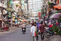 Ho Chi Minh City street in Vietnam Royalty Free Stock Photo