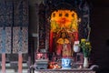 Ho Chi Minh City, Vietnam: one of the altars of Thien Hau Pagoda, an ancient Chinese temple in Cholon Royalty Free Stock Photo