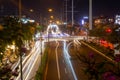 Ho Chi Minh City, Vietnam - April 23 2023: Timelapse exposure photo on Pham Van Dong, Ho Chi Minh City