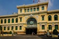 Ho Chi Minh City, Vietnam - 12. Dec. 2019: The facade of the Central Post Office