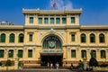 Ho Chi Minh City, Vietnam - 12. Dec. 2019: The facade of the Central Post Office