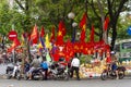 Decoration Items For Vietnamese New Year In Hai Thuong Lan Ong Street Of Chinatown. Vietnam.