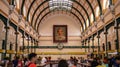 HO CHI MINH CITY, VIETNAM - FEBRUARY 6, 2016: Ho Chi Minh portrait inside Saigon Central Post Office.