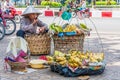 Banana street vendor on Cholon market