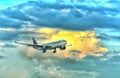 Airbus A330-200F Qatar Airways Cargo to fly over the clouds prepare landing Tan Son Nhat International Airport