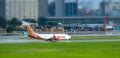 Plane Boeing 737 of Malindo Air taking off at Tan Son Nhat International Airport