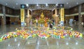 Buddhists are preparing to decorate candles on courtyard