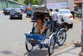 Vietnamese rickshaw resting