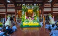 Buddhist praying Buddha in Buddha`s birthday