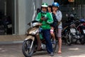 Grab motorbike driver Ho Chi Minh City Royalty Free Stock Photo