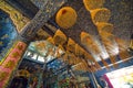 Inside the main hall of Phu Chau temple is elaborately decorated with many fragments of crockery, with a age of 3 centuries and is