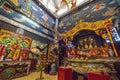 Inside the main hall of Phu Chau temple is elaborately decorated with many fragments of crockery, with a age of 3 centuries and is