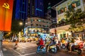 Ho Chi Minh City, Vietnam: Night view of Mac Thi Buoi & Dong Khoi Streets