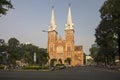 HO CHI MINH CITY, VIETNAM-NOV 3RD: Notre Dame Bailica bathed in