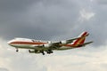 Kalitta Air Boeing 747-4R7F Landing At Tan Son Nhat International Airport, Vietnam. Royalty Free Stock Photo