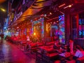 Ho Chi Minh City, Vietnam - A colorful and vibrant bar at Bui Vien Walking Street , a popular nightlife district