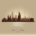 Ho Chi Minh city Vietnam skyline vector silhouette