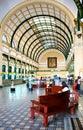 Ho chi Minh post center interior Royalty Free Stock Photo