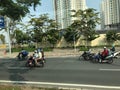 Ho Chi Minh street with people, Vietnam