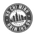 Ho Chi Minh Vietnam Asia Stamp Logo Icon Symbol Design Skyline City vector.