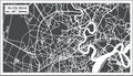 Ho Chi Minh Vietnam City Map in Retro Style. Outline Map.