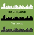 Ho Chi Minh, Vietnam, city silhouette