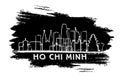 Ho Chi Minh Vietnam City Skyline Silhouette. Hand Drawn Sketch.