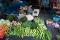 HO CHI MINH, VIETNAM - NOVEMBER 21, 2014: a local vegetable mark