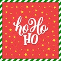 Ho-Ho-Ho Christmas vector greeting card