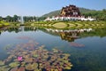 Ho Kham Luang at Royal Flora Expo, traditional thai architecture Royalty Free Stock Photo