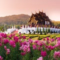 Ho Kham Luang at Royal Flora Expo, traditional thai architecture