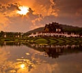 Ho Kham Luang in the sunset Royalty Free Stock Photo