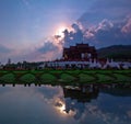 Ho Kham Luang in the sunset Royalty Free Stock Photo