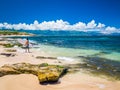 Ho`okipa Beach Park in Maui Hawaii, windsurfing site, big waves and big Turtles