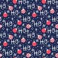 Ho Ho Ho Seamless Christmas Pattern Royalty Free Stock Photo