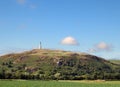 hoad hill historic 19th century monument in Ulverston with surrounding fields Royalty Free Stock Photo