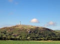 hoad hill historic 19th century monument in Ulverston with surrounding fields