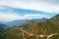 Hoang Lien Son mountain pass in Vietnam Royalty Free Stock Photo