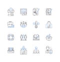 Hoard line icons collection. Treasure, Collection, Stockpile, Stash, Cache, Hoarding, Saved vector and linear