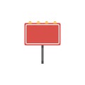 A hoarding colored icon. Element of road signs and junctions icon for mobile concept and web apps. Colored A hoarding can be used
