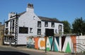 Hoardings and Golden Lion pub Moor Lane Lancaster