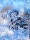 Hoarfrost pattern on the window