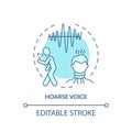 Hoarse voice concept icon